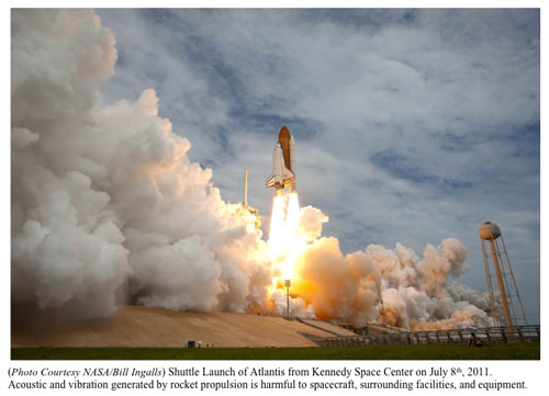 NAsa shuttle launch, uses Microstrain sensors to measure vibration