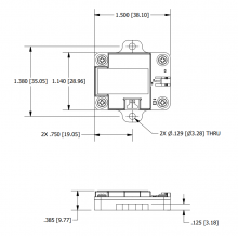 G-Link-200-OEM - dimensions with optional mounting plate G-Link-200-OEM - dimensions with optional mounting plate